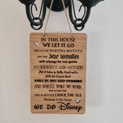 In This House We Do Disney wooden hanging sign
