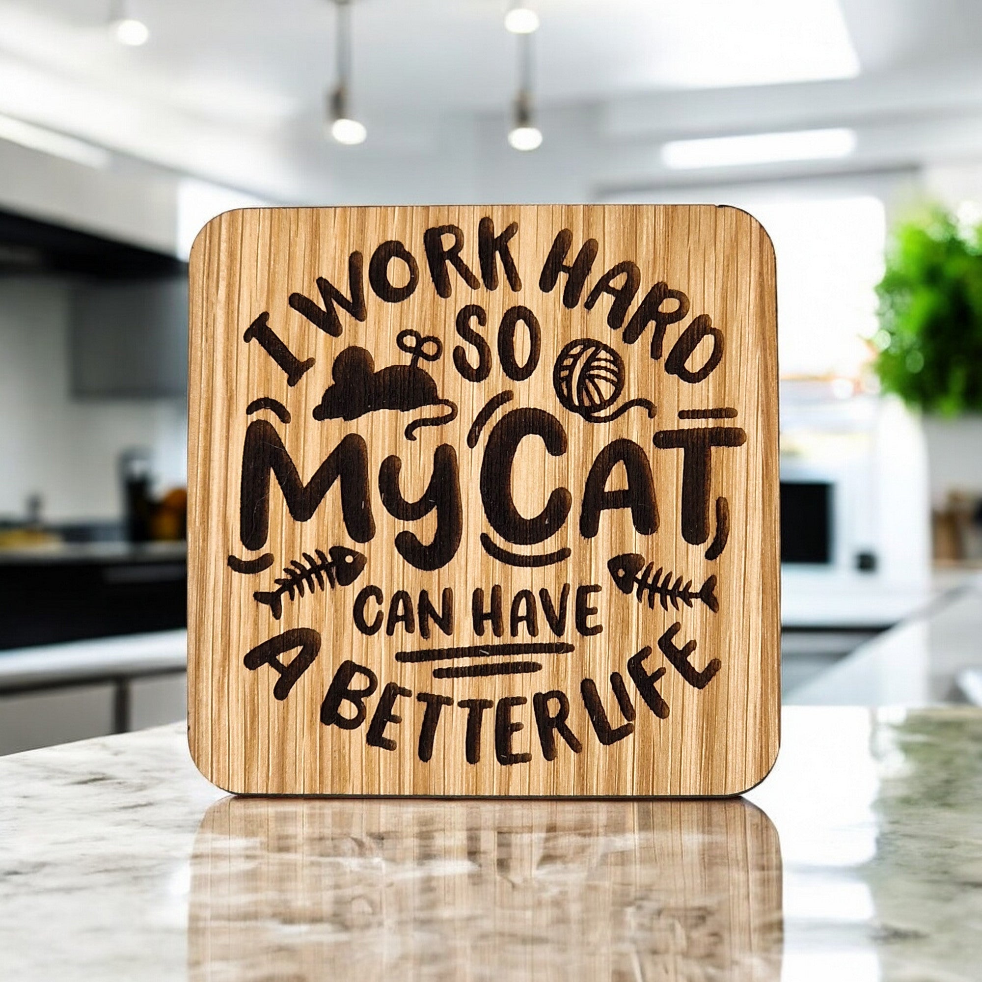 I Work So Hard So My Cat Can Have A Better Life Coaster