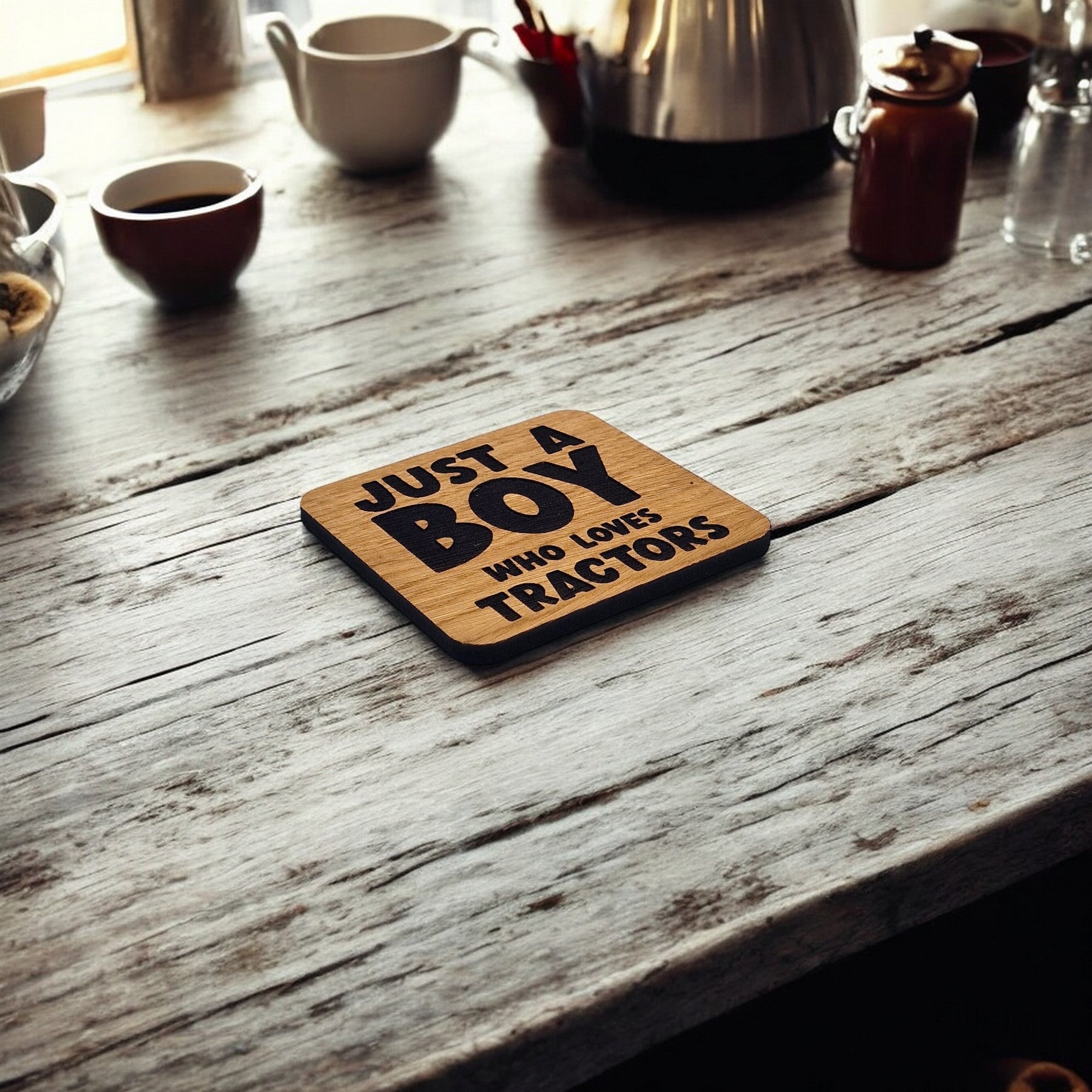 Just A Boy Who Loves Tractors Coaster