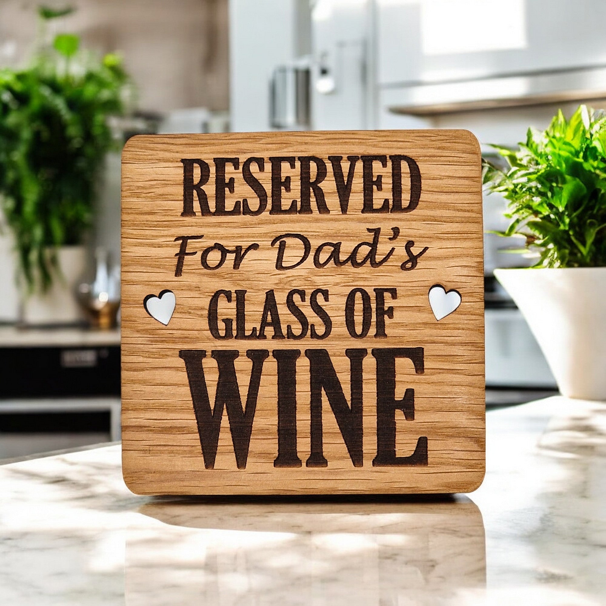 Reserved For Dads Wine coaster