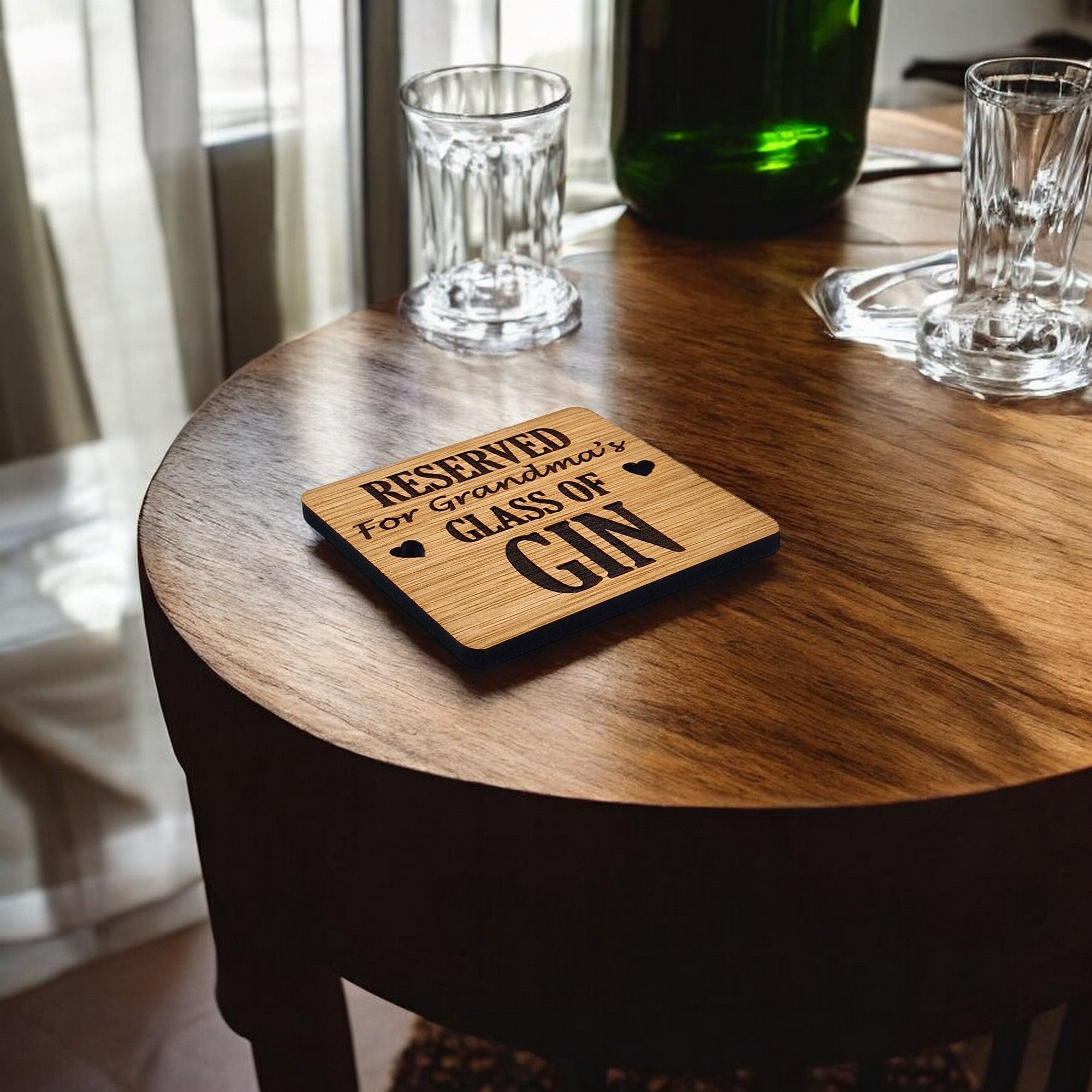 Reserved For Grandmas Gin coaster