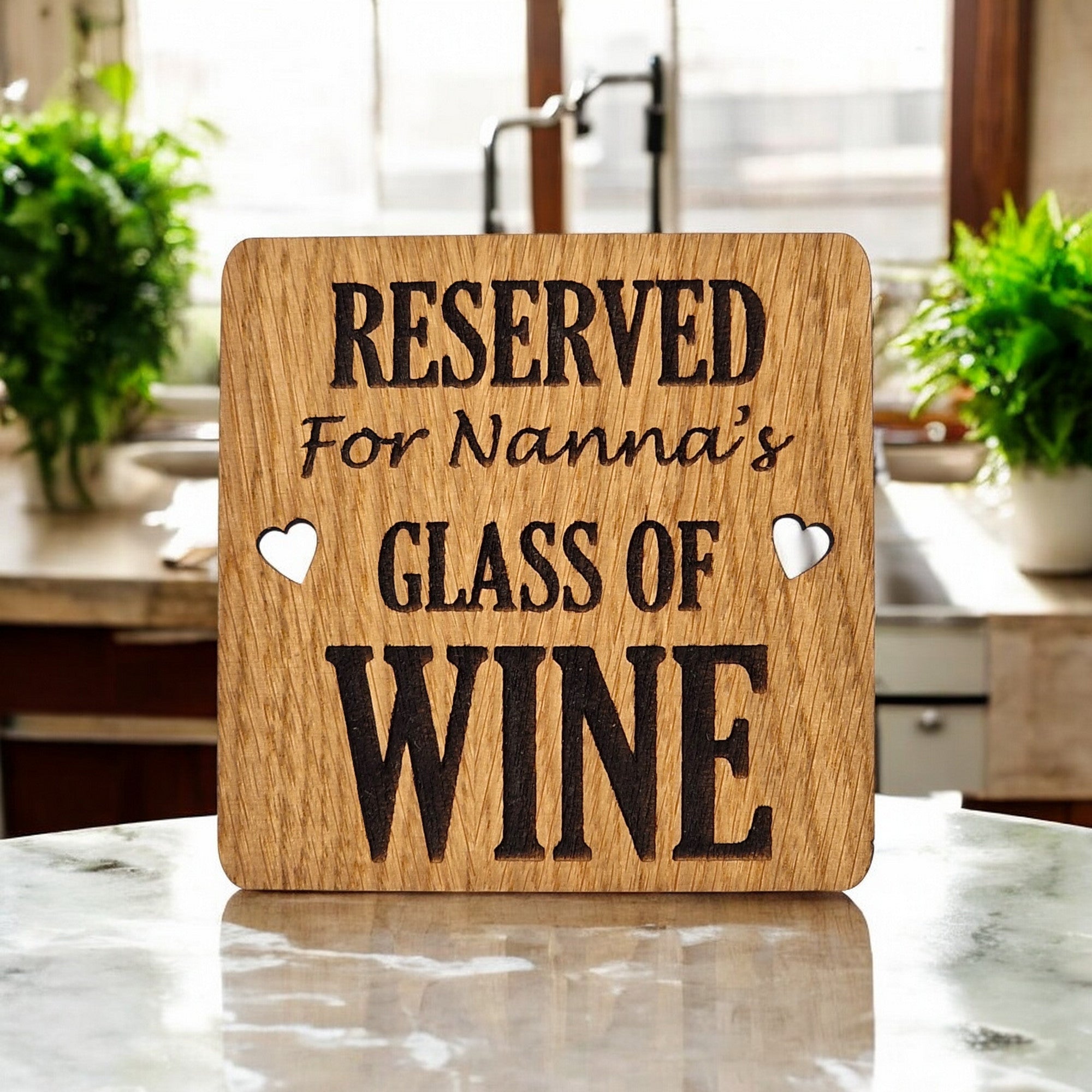 Reserved For Nannas Wine coaster